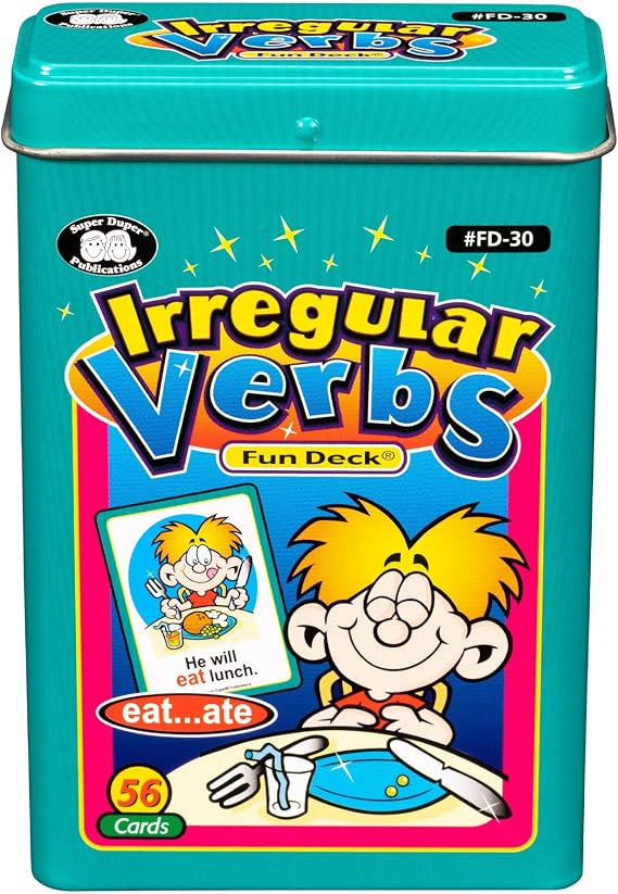 Super Duper Publications | Irregular Verbs Fun Deck Flash Cards | Educational Learning Resource for Children