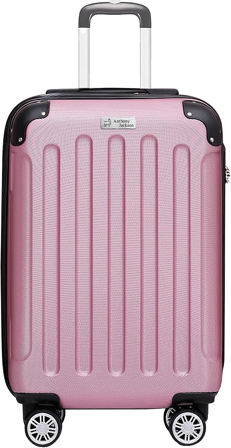Anthony Jackson Ultra Light ABS Suitcase TRION Pink, Medium Size