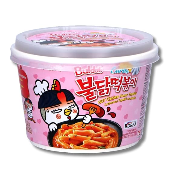 Buldak Tteokbokki - Carbonara Flavor - 1 Pack - Buldak Ramen Korean Buldak Spicy Hot Chicken Buldak Tteokbokki Bundle