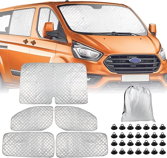 5PCS Internal Thermal Windscreen Covers for Transit Custom 2012-2024