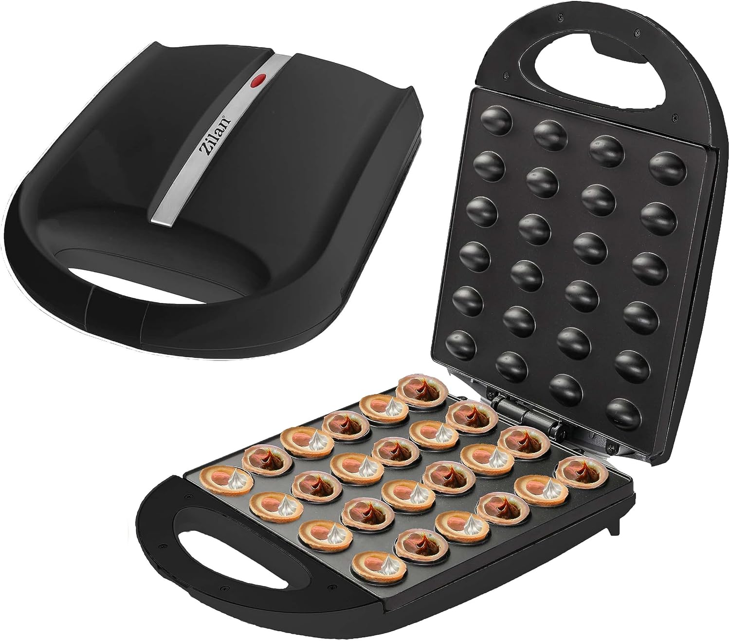ZLN2809 Nut Maker | Elektrikli fındık fırıncısı | Cool-Touch saplar | 1400 Watt | yapışmaz kaplama | Oreschniza | waffle makinesi | sihirli fındık | somun makinesi | Oreschkis krem beyaz