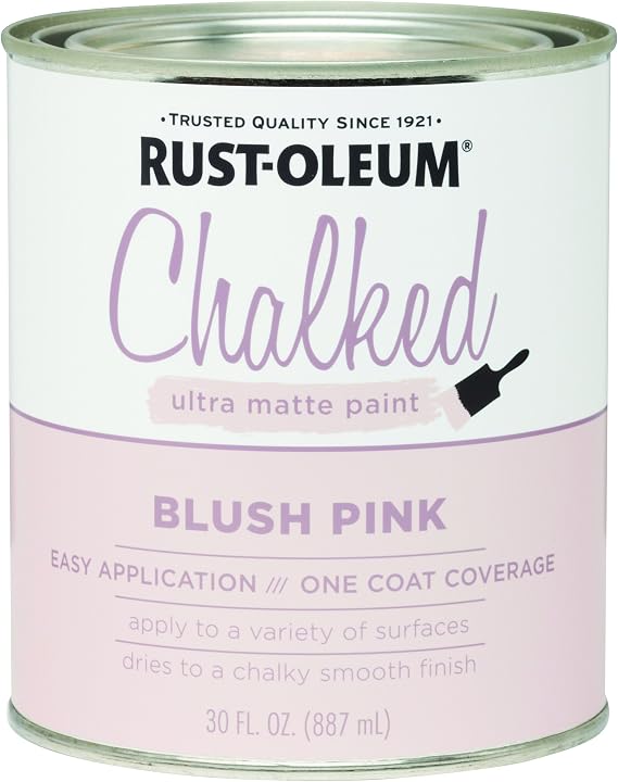 Rust-Oleum Chalked All-in-One Ultra Matte Blush Pink Spray Paint | Furniture Paint, One Coat Coverage, No Primer Required, Easy To Use, Fast Drying, Low Odor, Multi Surface, Indoor Use, 12 oz