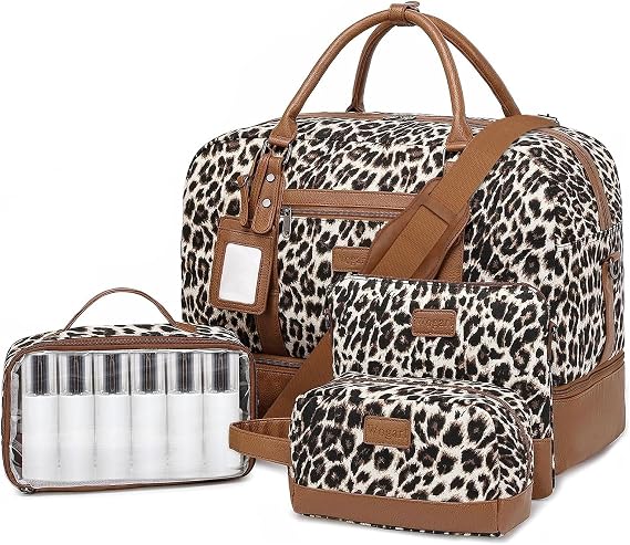 4PCS Weekender Bags for Women Large Overnight Weekend Travel Duffel Bags