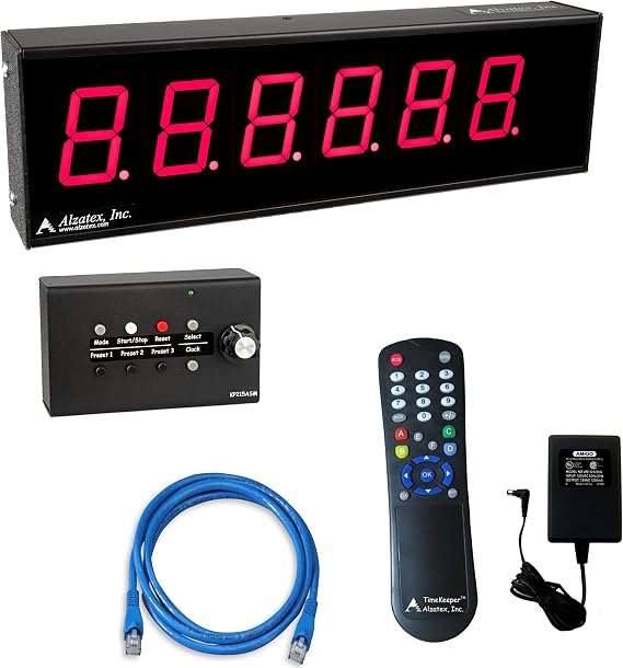 Production pace TAKT Timer with 6-Digit Digital LED 2-1/3in Displays Hours : Minutes : Seconds