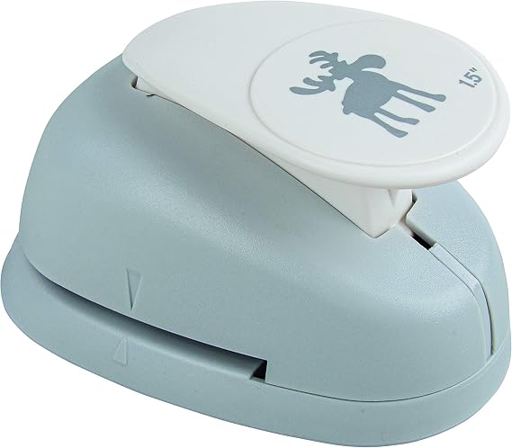 RAYHER HOBBY Paper Craft Punch with Elk Design, Lever Punch for Card Making and Scrapbooking, 3.81cm, 1 1/2, 89764000