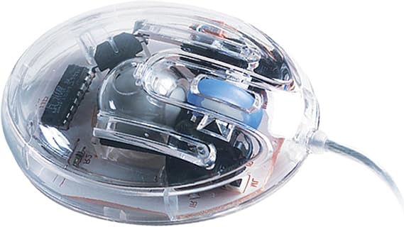 Natico See Thru Computer Mouse with Scrolling Wheel (60-1024), Silver