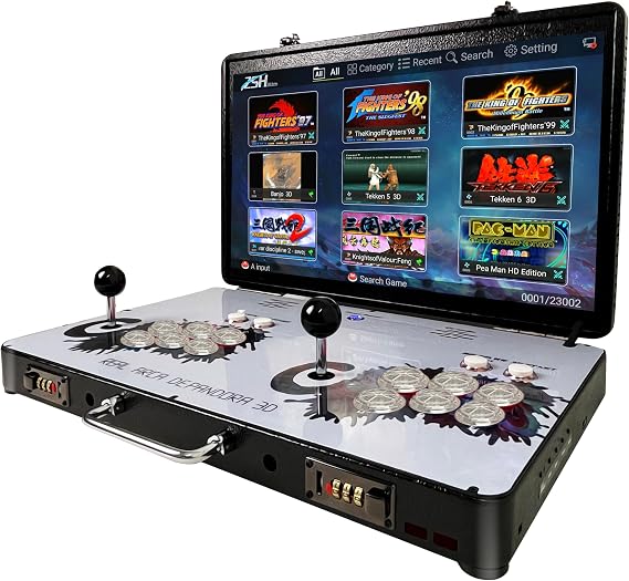 4-Player Folding Arcade Machine with 22" LED Display & Sanwa Joysticks | 8000+ Retro Games Included