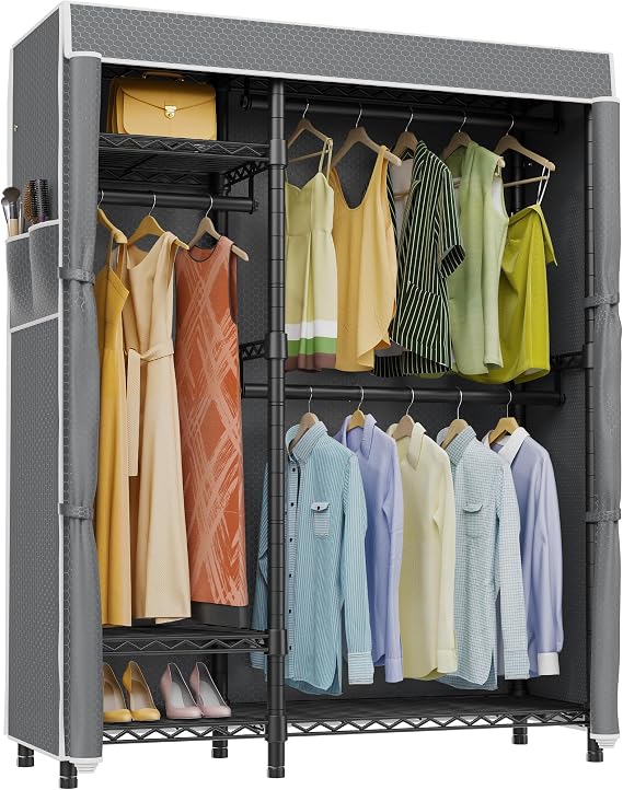 VIPEK V2C Heavy Duty Clothes Rack with Grey Upgraded Polyester Cover