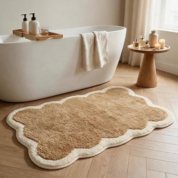 Luxury Microfiber Bath Mat , 16x24 Inch–Aesthetic Preppy Bathroom Rug