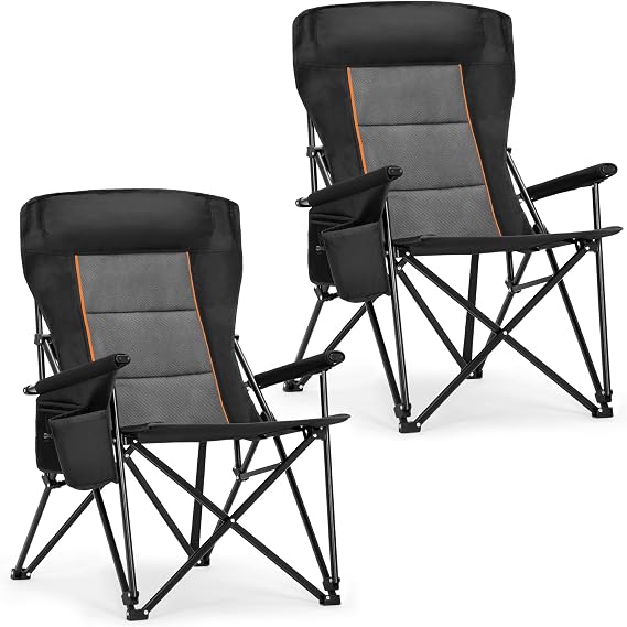 ALPHA CAMP Oversized Camping Chair for Adult Lawn Chair for Outdoor Camping