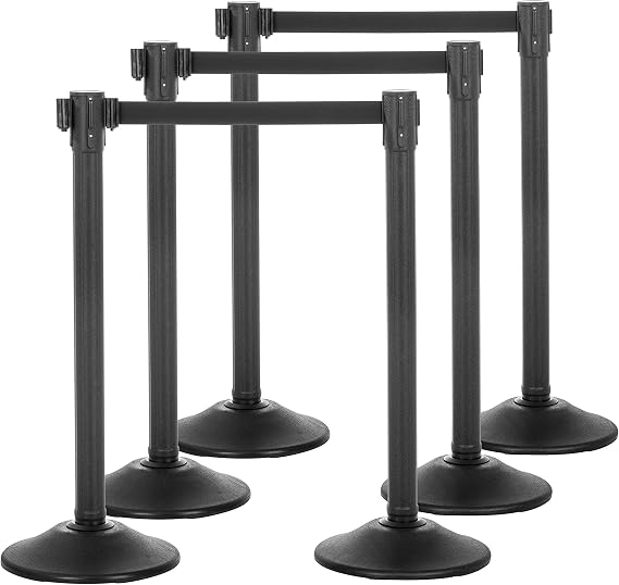 US Weight Sentry PLUS Stanchion with Retractable Belt (6-Pack)