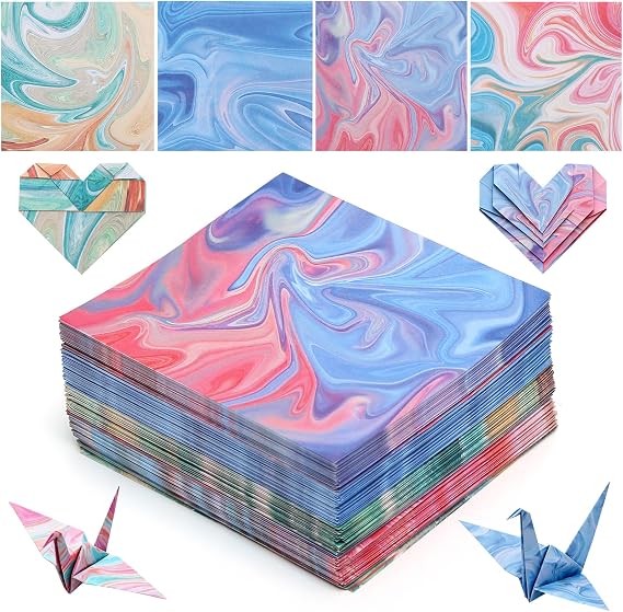 400 Sheets Gradient Origami Paper, 4 Styles, 9.5 x 9.5 cm