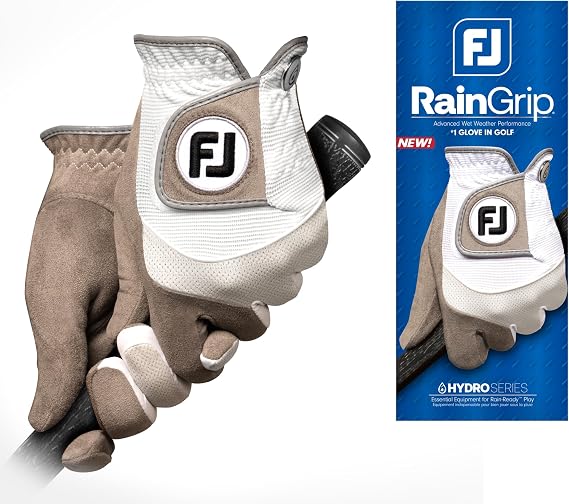 FootJoy Men's RainGrip Golf Glove, Pair
