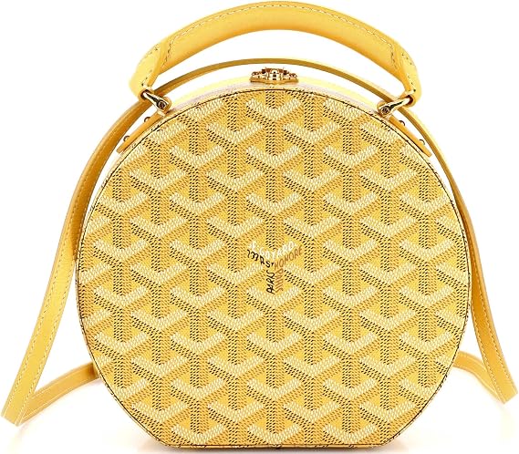 Pre-Loved Alto Hatbox Bag Coated Canvas, Yellow
