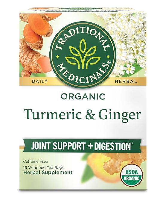 Traditional Medicinals Organic Turmeric Ginger & Meadowsweet, 16 Tea Bags