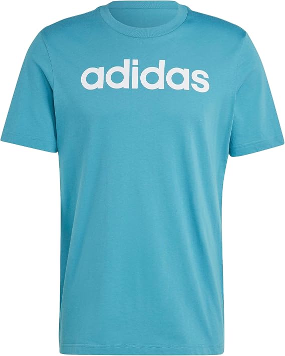adidas Men's Essentials Single Jersey Linear Embroidered Logo Tee Short Sleeve T-Shirt (Pack of 1)