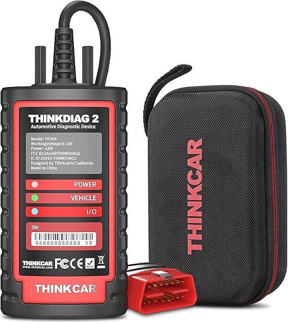 thinkcar OBD2 Diagnostic Tool,ThinkDiag 2 OBD2 Scanner Bluetooth 5.0 for iOS & Android, All System & 15+ Reset Functions, Car Diagnostic Tool with CAN-FD Protocol, AutoVIN, Active Test, ECU Coding