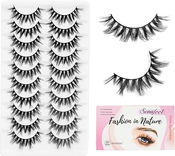 False Lashes Natural Look Eye Lashes Pack Short Natural Eyelashes Strip Lashes Small Crisscross Daily Fake Eyelashes Reusable Faux 3d Mink Lashes Pestañas Postizas Naturales