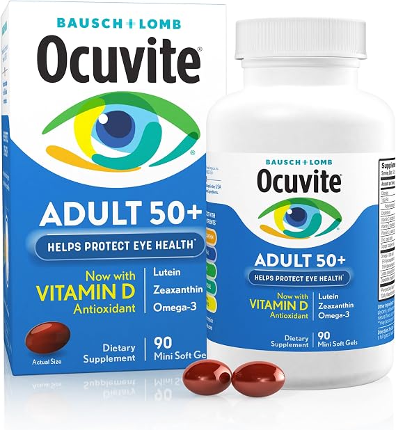 Bausch & Lomb - Ocuvite Adult 50+ Eye Vitamin & Minerals Supplement - 1 Soft Gel