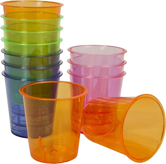 Evriholder EvriShot Neon Shot Glasses, 12-Pack