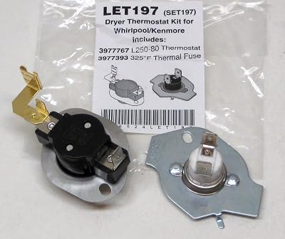 Replacement N197 Dryer Limit & Thermal Thermostat Kit for Whirlpool Kenmore 279816 BETTER