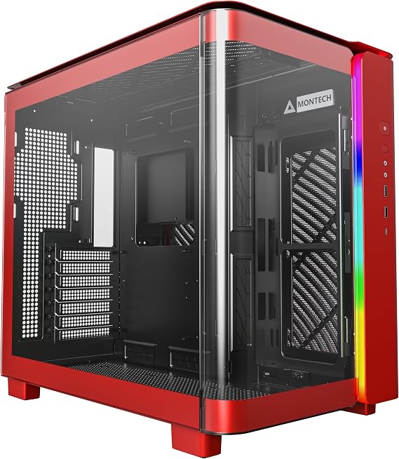 Montech KING 95 Midi-Tower, Tempered Glass, ARGB - rot