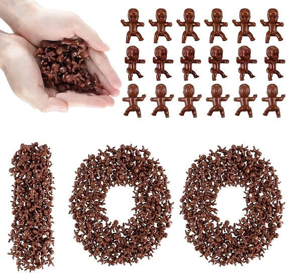 100 PCS Mini Plastic Babies for Baby Shower Games, 1 Inch Babies Bulk for King Cake & Ice Cube, Tiny Baby Figurines for My Water Broke Game