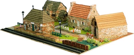 DOMUS-KITS Domus Kits40205 1547 Pieces Dihorama 2 House Model, Scale 1:87, Multicoloured