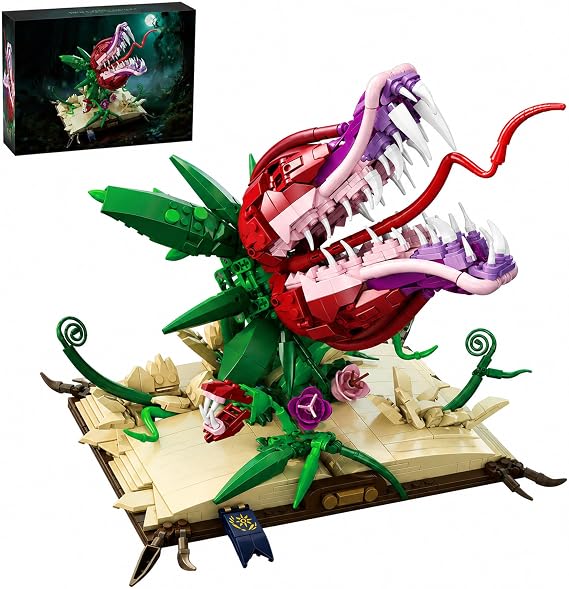 Ancient Magic Book & Cannibal Flower Building Block Set