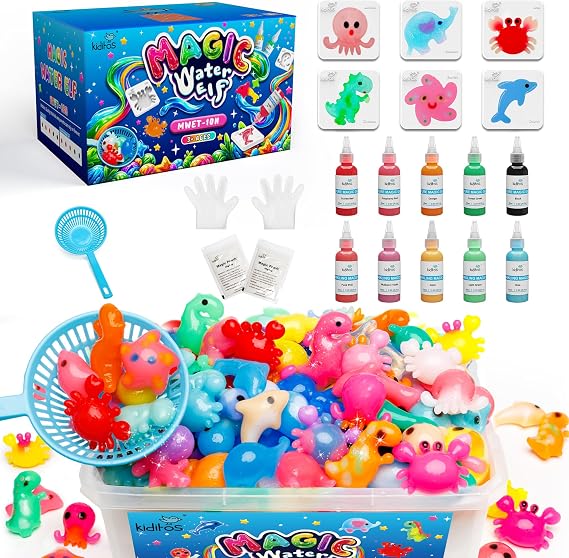 Kiditos Magic Water Elf Toy Kit,Squishies for Kids, DIY Sensory Craft Kit