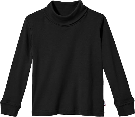 Made in USA Turtleneck 100% Cotton for Boys and Girls in Basic Colors for Kids School Base Layering