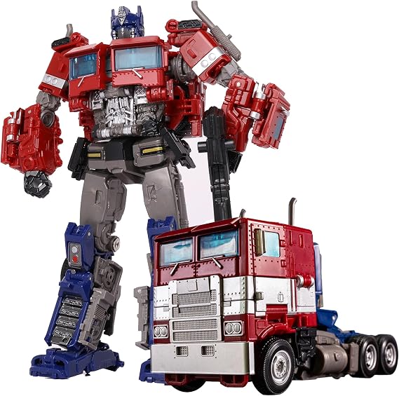 Transforming Robot Toy, Deformation Car Action Figure with Weapons, Perfect Birthday for Kids Boys & Girls 6+, Easy to Transform Between Car & Robot, 7 Inches