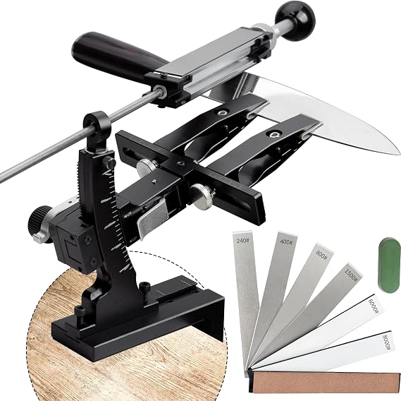 CWOVRS Knife Sharpening System, Aluminium Fixed Angle Knife Sharpener 925