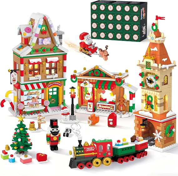 INSOON Advent Calendar 2026 Christmas Main Street Building Set with Lights