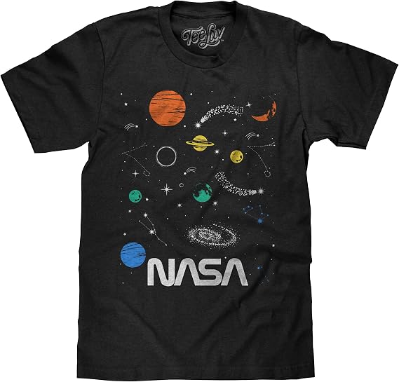 Tee Luv Men's NASA Planets and Stars Space Shirt
