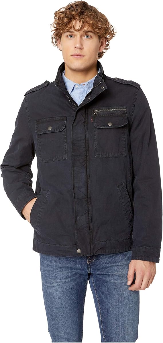Levi's Men's Levi's Men's Cotton Stand Collar Military Jacket Jacket (Pack of 1)
