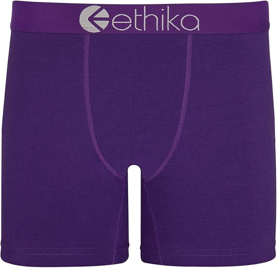 Ethika Men's Mid Boxer Brief, Extended Length, 4-Way Stretch with Signature
