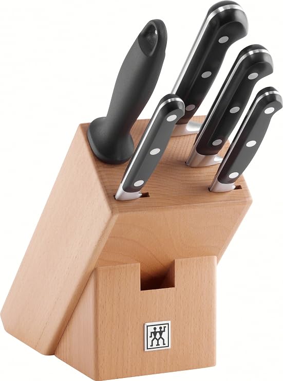 ZWILLING Prof. S 5 Parça Blok Bıçak Seti Sentetik Ahşap Bloklu, Paslanmaz Çelik, Siyah