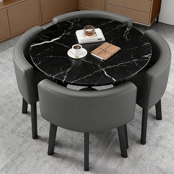 35.4" Round Dining Table for 4