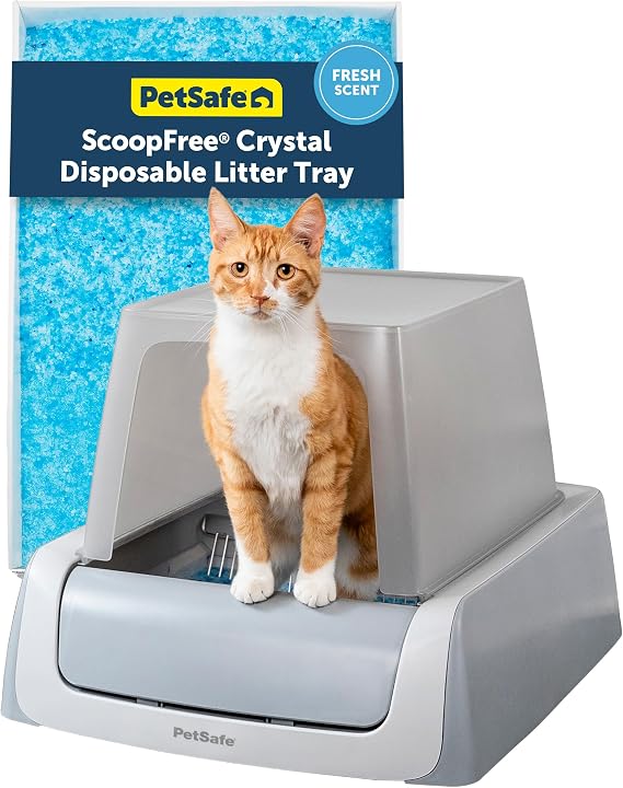 PetSafe ScoopFree Crystal Pro Legacy Self-Cleaning Litter Box, Front-Entry