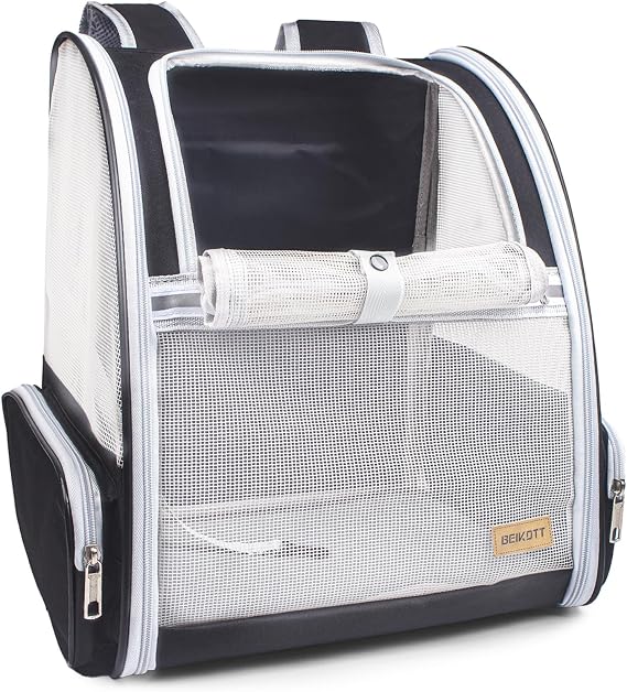 Cat Dog Backpack 12.6"11.4"16.5" Large Breathable Pet Bag Carrier