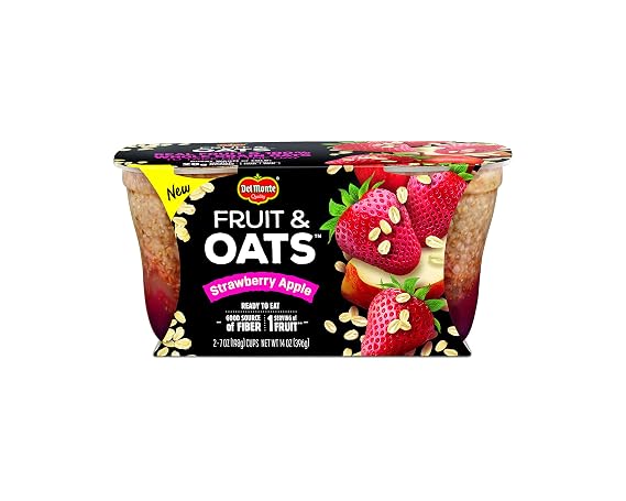 Del Monte Fruit and Oats Snack Cups, 7 Ounce