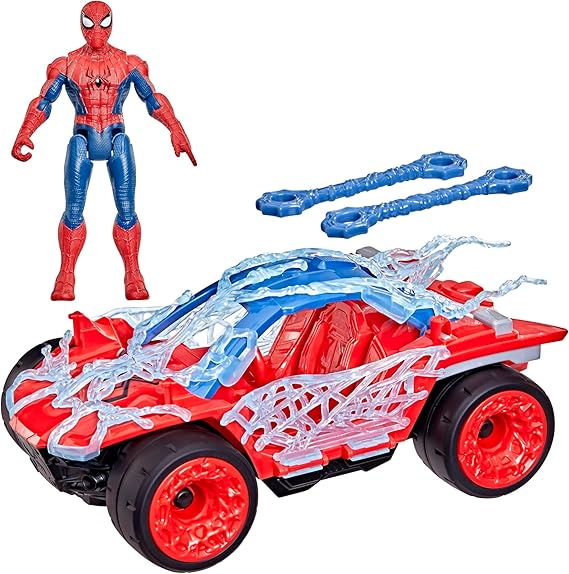 Marvel Studios Spider-Man: Brand New Day ActionVerse Stretch & Blast Buggy, 4.5-Inch Action Figure & Vehicle Toy Set, Super Hero Toys, Ages 4+