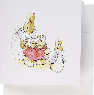 3dRose Vintage Drawing From Peter Rabbit Story - Greeting Cards, 6 x 6 inches, set of 6 gc_101812_1