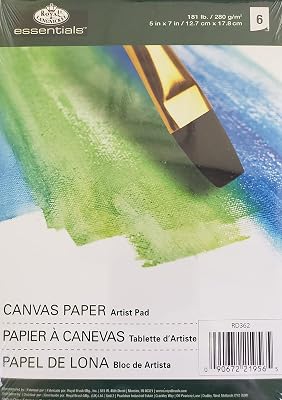Essentials Canvas Artist Paper Pad 5X 7-6 Sheets 3 pack