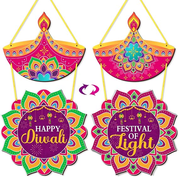 Happy Diwali Door Sign Door Diwali Decor Front Door Hanging Decorations
