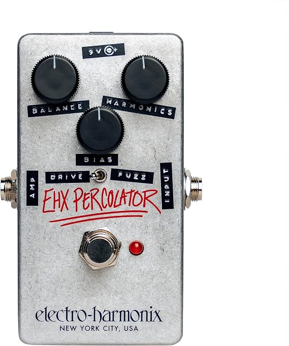 Electro-Harmonix EHX Percolator Harmonic Saturator Fuzz and Overdrive Pedal