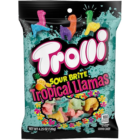 Sour Brite Tropical Llamas Gummies, 4.25oz Bags (Pack of 1)