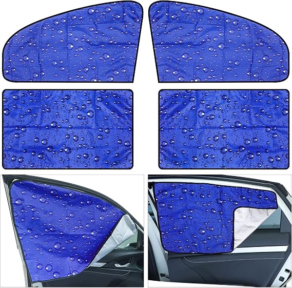 4 Pack Car Magnetic Sun Shade for Window Baby Sun Shade Rear Front Side Window Shade Sun Protection for Cars and Trucks Window Covers Privacy Shades Window Shade(Blue)