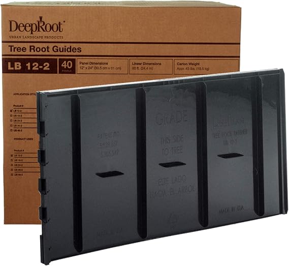 Tree Root Barrier, 24"x12", 40-Panel Pack, 80 Linear Ft, USA
